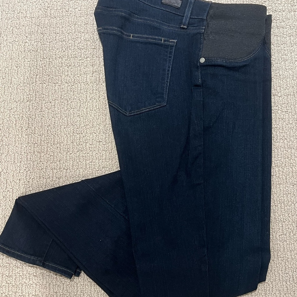 Maternity Paige Denim Dark Blue Women's Jeans